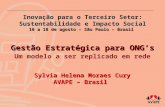 Inovação para o Terceiro Setor: Sustentabilidade e Impacto Social 16 a 18 de agosto – São Paulo – Brasil Sylvia Helena Moraes Cury AVAPE – Brasil Gestão.