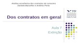 Dos contratos em geral Aula 7 Extinção Análise econômica dos contratos de consumo Daniela Barcellos e Antônio Porto.