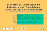 O Efeito da Competição na Estrutura das Comunidades Curso Ecologia de Comunidades Pinto-Coelho, R.M. Departamento de Biologia Geral Instituto de Ciências.