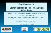 Conferência Gerenciamento de Recursos Hídricos Prof. Dr. Ricardo Motta Pinto Coelho Vice-Presidente Fundação UNESCO-HidroEx (Frutal, MG) Reunião Regional.