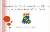 Programa de Pós-Graduação em Física Universidade Federal do Ceará Paulo de Tarso C. Freire.
