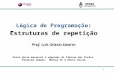 1 Lógica de Programação: Estruturas de repetição Prof. Luis Otavio Alvares Parte deste material é adaptado de lâminas das Profas. Patrícia Jaques, Mônica.