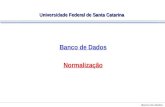 Banco de Dados Universidade Federal de Santa Catarina Banco de Dados Normalização.