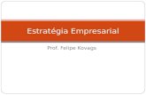 Prof. Felipe Kovags Estratégia Empresarial. Conteúdo programático Formulação de estratégia: missão, visão e valores Felipe Kovags - Estratégia Empresarial.