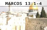 MARCOS 13:1-4. 01 Ao sair Jesus do templo, disse-lhe um de seus discípulos: Mestre! Que pedras, que construções MARCOS 13:1.