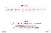 MO401 9.1 MO401-2007 Revisado 2006 Prof. Paulo Cesar Centoducatte ducatte@ic.unicamp.br ducatte MO401 Arquitetura de Computadores I.