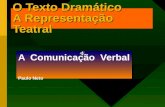 O Texto Dramático A Representação Teatral A Comunicação Verbal Paulo Neto.