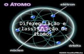 Diferenciação e classificação de átomos. Prótons (p) Elétrons (e) Nêutrons (n)