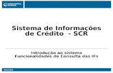Mar/2004 Sistema de Informações de Crédito - SCR Introdução ao sistema Funcionalidades de Consulta das IFs.