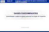 Tema 27:Avaliação e quantificação de gases contaminantes na região de Araçatuba Setembro de 2006 GASES CONTAMINANTES Quantificação e análise de gases poluentes.