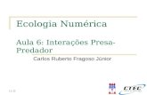 11:11 Ecologia Numérica Aula 6: Interações Presa-Predador Carlos Ruberto Fragoso Júnior.