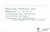 11:11 Revisão Prática dos Módulos 1, 2 e 3 Introdução aos Estuários Circulação de Água Processos de Transporte Carlos Ruberto Fragoso Júnior.