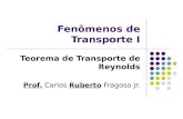 Fenômenos de Transporte I Teorema de Transporte de Reynolds Prof. Carlos Ruberto Fragoso Jr.