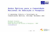 © 2005 – RNP Redes Ópticas para a Comunidade Nacional de Educação e Pesquisa II Workshop Ciência e Tecnologia em Comunicações Ópticas, Unicamp, Novembro.