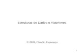1 Estruturas de Dados e Algoritmos 2001, Claudio Esperança.