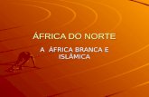 ÁFRICA DO NORTE A ÁFRICA BRANCA E ISLÂMICA. ÁFRICA DO NORTE Dividida em Magreb ( Argélia,Tunísia e Marrocos), vale do Nilo (Egito e Sudão ),Mauritânia.