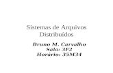 Sistemas de Arquivos Distribuídos Bruno M. Carvalho Sala: 3F2 Horário: 35M34.