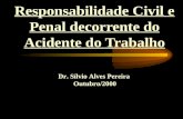 Responsabilidade Civil e Penal decorrente do Acidente do Trabalho Dr. Sílvio Alves Pereira Outubro/2000.
