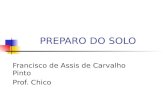PREPARO DO SOLO Francisco de Assis de Carvalho Pinto Prof. Chico.