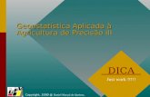 Copyright, 2000 @ Daniel Marçal de Queiroz. Geoestatística Aplicada à Agricultura de Precisão III DICA Just work !!!!!