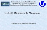 Universidade Federal de Uberlândia Faculdade de Engenharia Mecânica Fundamentos De Dinâmica De Veículos Professor: Marcelo Braga dos Santos GEM15-Dinâmica.