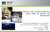 Florival Rodrigues de Carvalho Superintendente de Pesquisa e Planejamento COFIC 08 de abril de 2008 Salvador - BA Fontes de Financiamento para P&D no Setor.