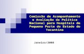 Comissão de Acompanhamento e Avaliação da Política Nacional para Hospitais de Pequeno Porte do Estado do Tocantins Janeiro/2008.