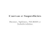 Curvas e Superfícies Bezier, Splines, NURBS e Subdivididas.