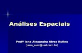 Análises Espaciais Profª Iana Alexandra Alves Rufino (iana_alex@uol.com.br)