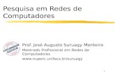 1 Pesquisa em Redes de Computadores Prof. José Augusto Suruagy Monteiro Mestrado Profissional em Redes de Computadores .