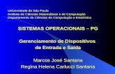 SISTEMAS OPERACIONAIS – PG Gerenciamento de Dispositivos de Entrada e Saída Marcos José Santana Regina Helena Carlucci Santana Universidade de São Paulo.