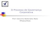 O Processo de Governança Corporativa Prof. Giácomo Balbinotto Neto PPGE/UFRGS.