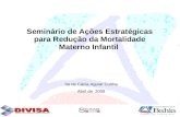 Ita de Cácia Aguiar Cunha Abril de 2009 Seminário de Ações Estratégicas para Redução da Mortalidade Materno Infantil.