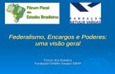 Federalismo, Encargos e Poderes: uma visão geral Fórum dos Estados Fundação Getúlio Vargas/ EBAP.