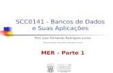 SCC0141 - Bancos de Dados e Suas Aplicações Prof. Jose Fernando Rodrigues Junior Material original: Elaine Parros Machado de Sousa MER – Parte 1.