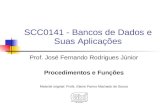 Prof. José Fernando Rodrigues Júnior Procedimentos e Funções Material original: Profa. Elaine Parros Machado de Sousa SCC0141 - Bancos de Dados e Suas.