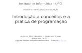 Introdução a conceitos e a prática de programação Autores: Marcelo Akira e Anderson Soares Fevereiro de 2011 Alguns direitos autorais reservados - licença.