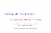 Camada de Aplicação Teleprocessamento e Redes Instituto de Informática – UFG Prof. Fábio M. Costa (slides baseados em [Kurose&Ross2003])