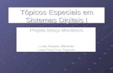 Tópicos Especiais em Sistemas Digitais I Projeto Braço Mecânico Lucas Eduardo Waechter Lucas Rosa Cruz Reginato.