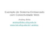 Exemplo de Sistema Embarcado com Conectividade Web Andrey Brito andrey@dsc.ufcg.edu.br andrey.