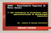 SENAI – Departamento Regional de Minas Gerais 1ª Web Conferência de Alinhamento sobre operacionalização da Aprendizagem Industrial GEP – Gerência de Educação.