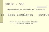 UDESC - SBS Departamento de Sistemas de Informação LPG-I: Tipos Complexos - Estruturas Prof. Flavio Marcello Strelow flavio@sbs.udesc.br.