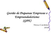 Nívea Cordeiro 2010 Gestão de Pequenas Empresas e Empreendedorismo (GPE)