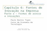 Capítulo 6: Fontes de Inovação na Empresa Parte a – Formas de acesso a inovações Paulo Bastos Tigre Curso de Economia da Tecnologia Paulo Tigre, Gestão.