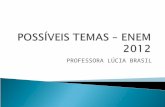 PROFESSORA LÚCIA BRASIL. Crise econômica Novo Código Florestal Brasileiro Conferência da ONU sobre o Meio Ambiente (Rio+20) – questões ambientais debatidas.