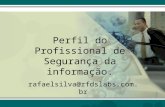 Perfil do Profissional de Segurança da informação. rafaelsilva@rfdslabs.com.br.