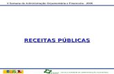 II Semana de Administração Orçamentária e Financeira - 2005 ESCOLA SUPERIOR DE ADMINISTRAÇÃO FAZENDÁRIA RECEITAS PÚBLICAS.