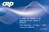 O MVNO no mundo e as perspectivas para o Brasil VoIP Meeting – IP News – 2010 Francisco Moreto 25/11/2010.