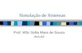 Simulação de Sistemas Prof. MSc Sofia Mara de Souza AULA2.