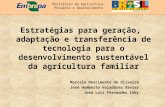 Estratégias para geração, adaptação e transferência de tecnologia para o desenvolvimento sustentável da agricultura familiar Ministério da Agricultura,
